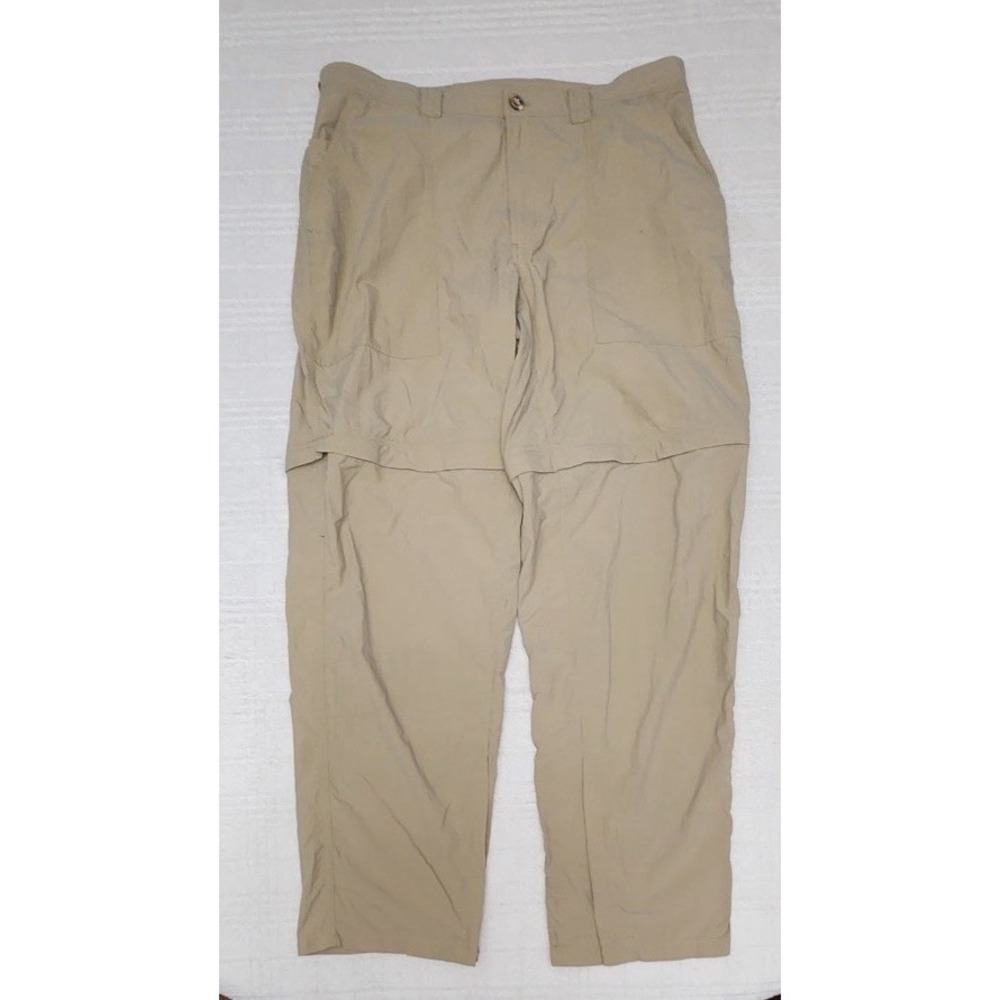 ExOfficio Convertible Pants Mens L 36-38" Khaki Buzz Off Insect Shield Hiking